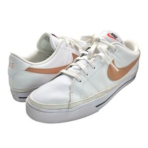 Nike | Men | Court Legacy White Light Cognac Leather Casual Sneakers | Size 11
